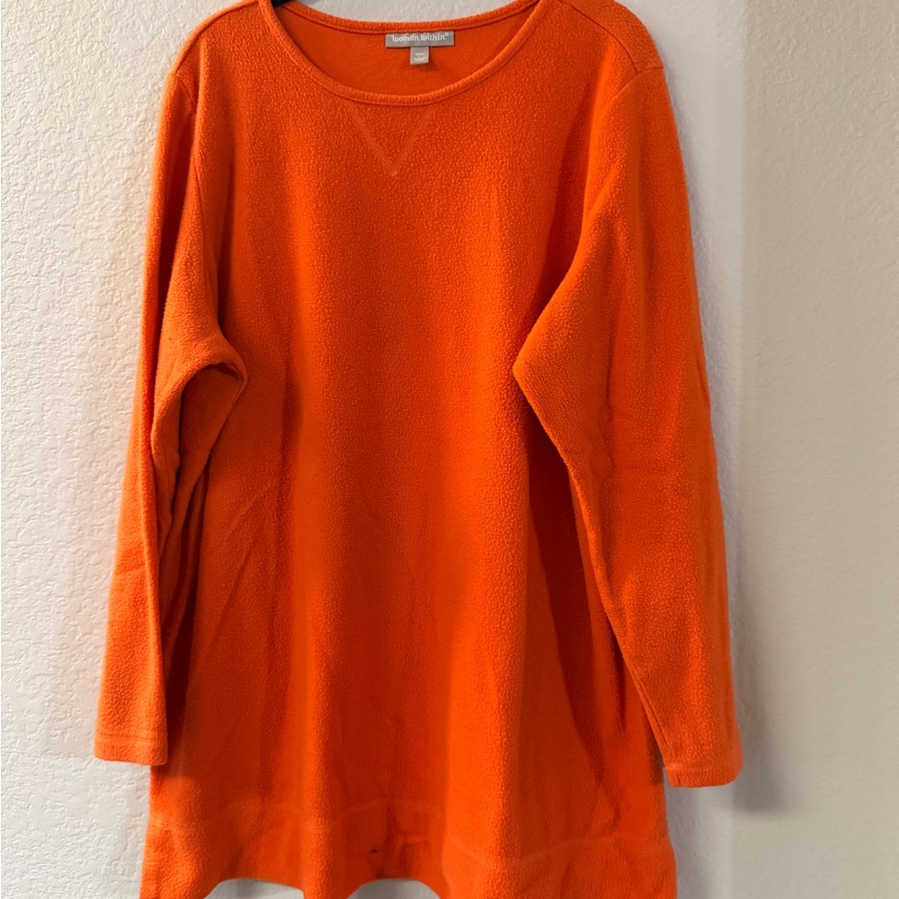 Woman Within Fiery Orange Top